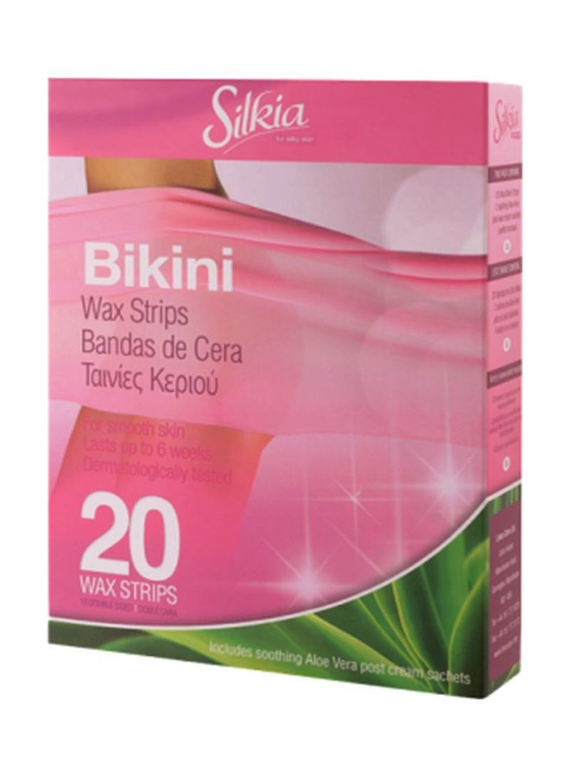Silkia Aloe Vera Bikini Wax Strips 20 Pieces