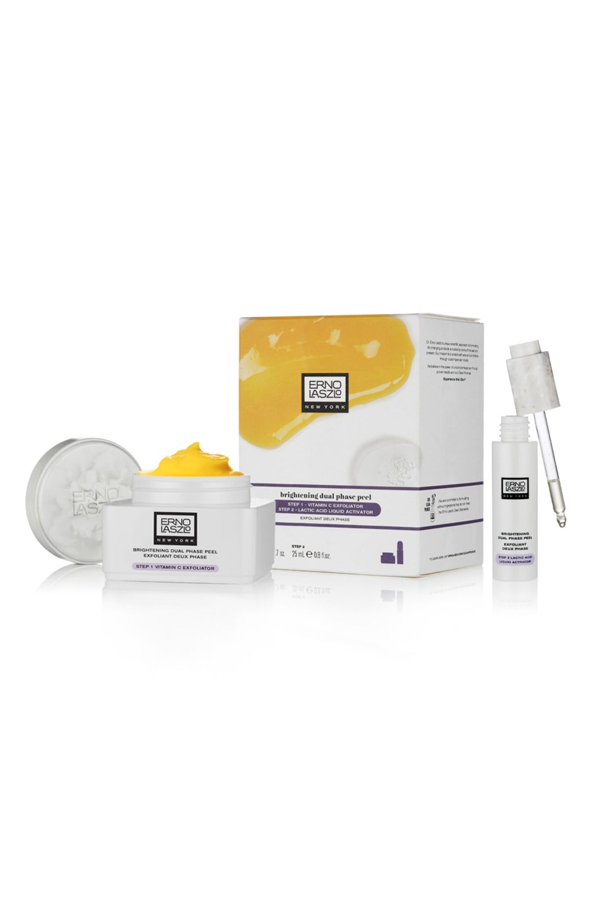 Erno Laszlo Brightening Dual-Phase Peel Gift Set 50ml Exfoliator + 25ml Peel