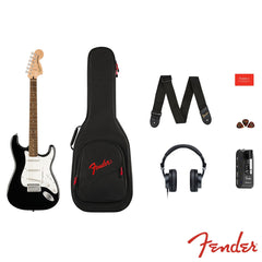 Squire Stratocaster Mustang by Fender Electric Guitar Affinity Series Pack, Black - Sense42 Beauty and Health