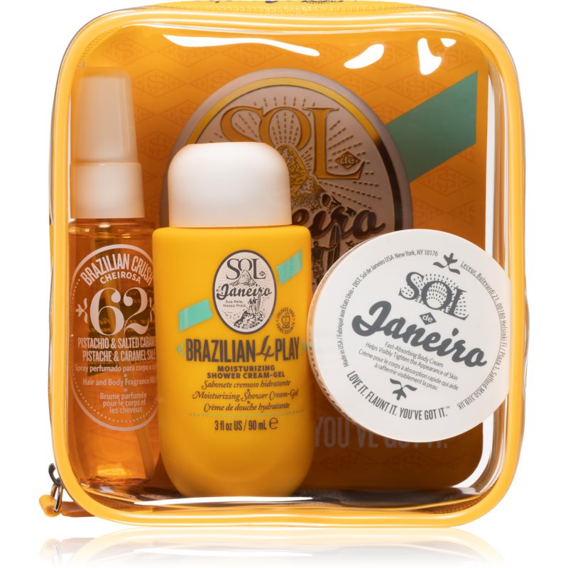 Sol De Janeiro Bum Bum Jet Gift Set 50ml Brazilian Bum Bum Body Cream + 90 Shower Gel + 30ml Cheirosa '62 Body Mist