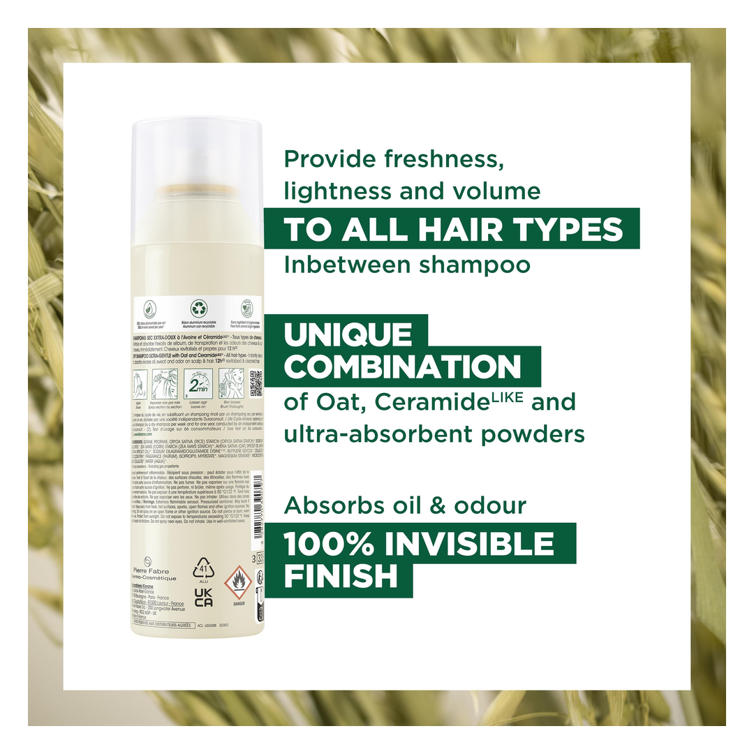 Klorane Dry Shampoo With Oat & CeramideLike Spray  250ml - Sense42 Beauty and Health