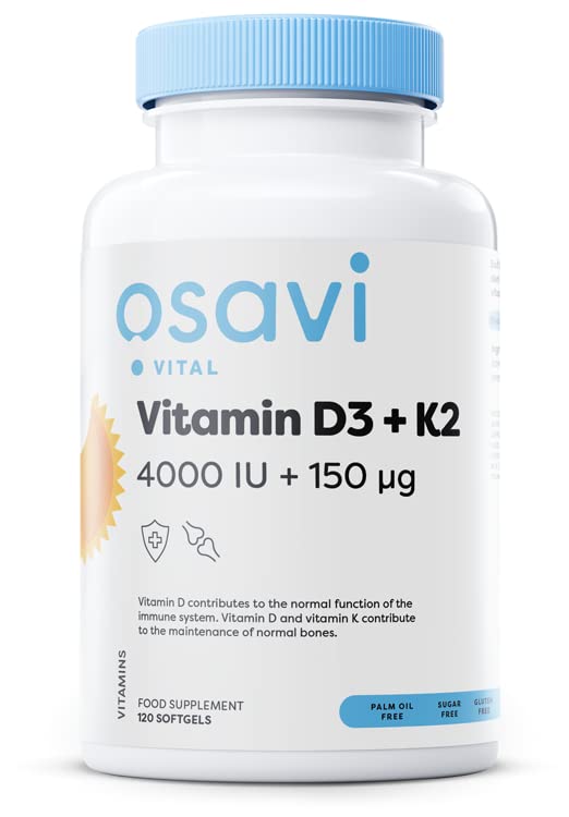 Osavi Vitamin D3 + K2 4000IU + 150mcg - 120 softgels