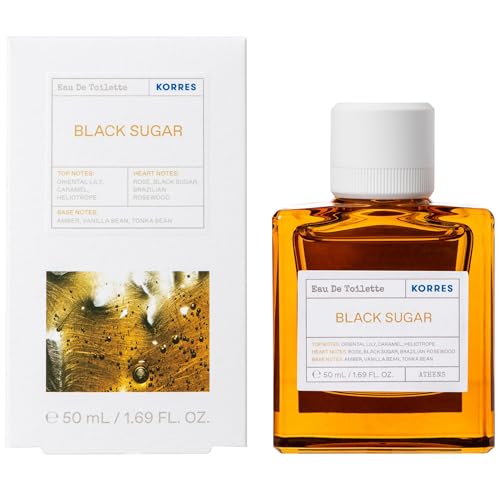Korres Black Sugar Eau De Toilette 50ml, Vegan Fragrance, Unisex Fragrance