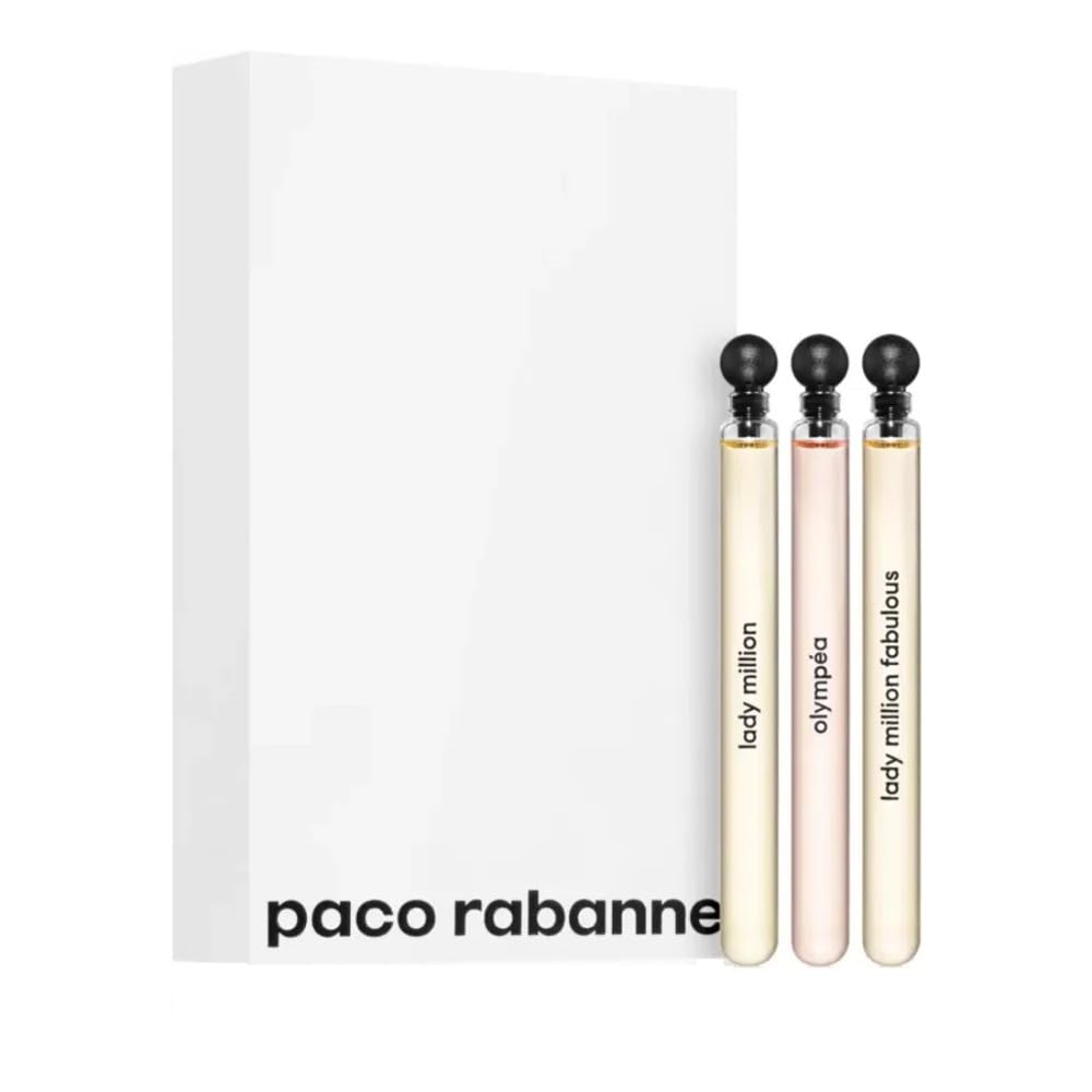 Paco Rabanne Women's Miniature Perfume Set, 3 x 4ml EDP, Lady Million, Lady Million Fabulous, Olympea - Sense42 Beauty and Health