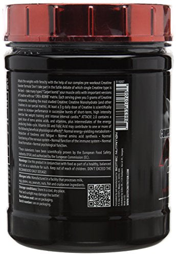Scitec Nutritiom Attack! 2.0 Complex Pre-Workout Creatine Booster Powder - 320g, Cherry - Sense42 Beauty and Health