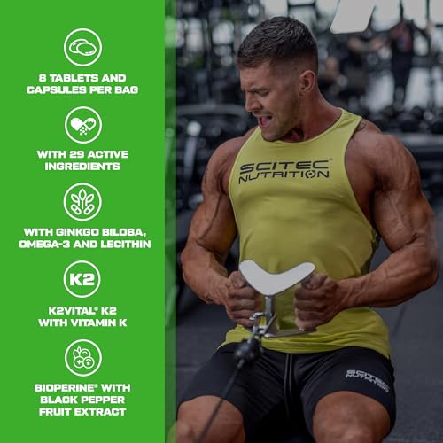 Scitec Nutrition Multi Pro Plus - 29-in-1 Multivitamin Food Supplement with Omega-3, Calcium, and Ginseng - 30 Day Supply in Convenient Sachets - Sense42 Beauty and Health