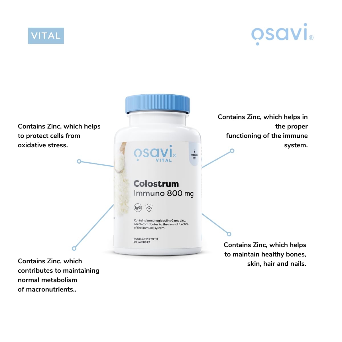Osavi Colostrum Immuno 800mg - 120 caps