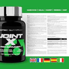 Scitec Nutrition Joint-X, Food Supplement Capsules with glucosamine sulfate, Gelatin, chondroitin Sulphate, msm and Vitamin C, 100 Capsules - Sense42 Beauty and Health