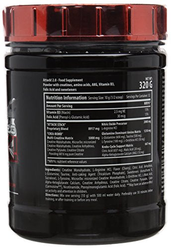Scitec Nutritiom Attack! 2.0 Complex Pre-Workout Creatine Booster Powder - 320g, Cherry - Sense42 Beauty and Health