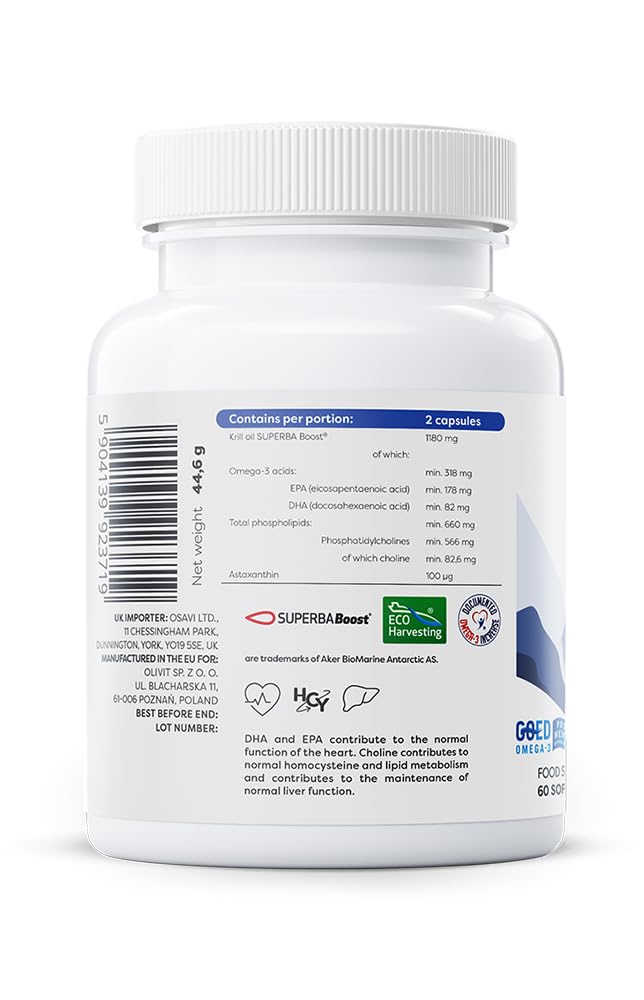 Osavi Super Krill Oil 1180mg - 60 softgels