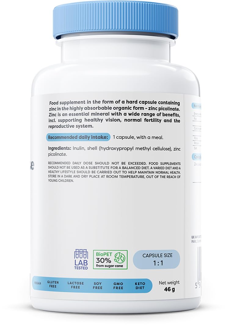 Osavi Zinc Picolinate 50mg - 120 Vegan Capsules