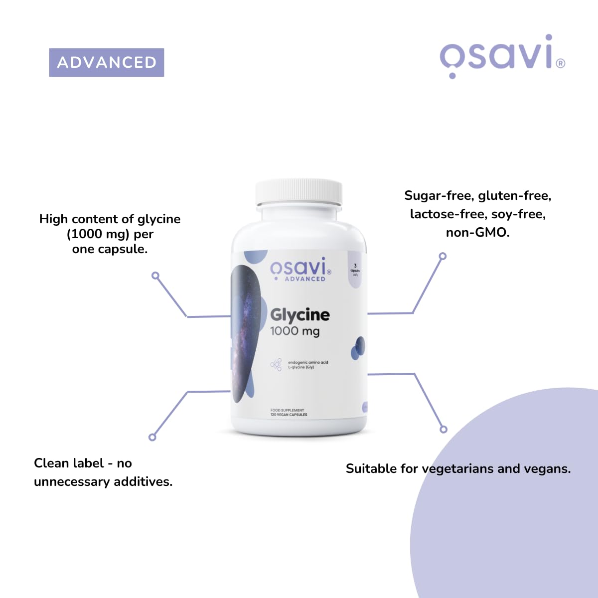 Osavi Glycine 1000mg - 120 vegan caps