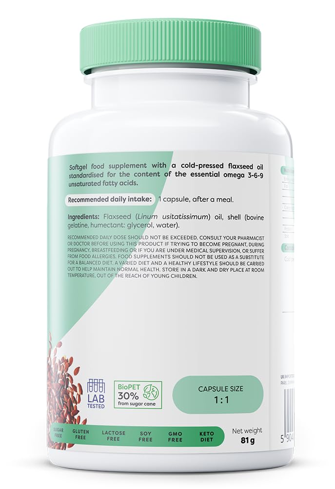 Osavi Omega 3–6–9 Flaxseed Oil 1000 mg – 60 Softgels