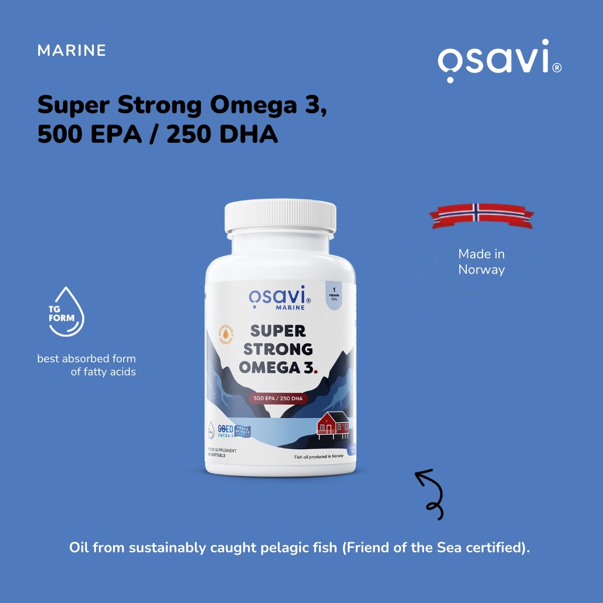 Osavi Super Strong Omega-3 500 EPA / 250 DHA - 60 Softgels