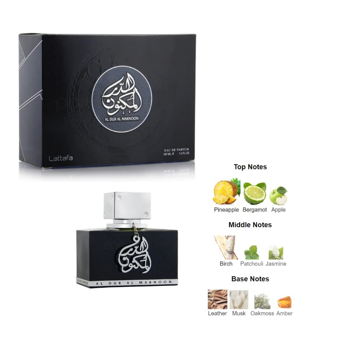 Lattafa Perfumes Al Dur Al Maknoon Silver Eau de Parfum 100ml Spray - Sense42 Beauty and Health