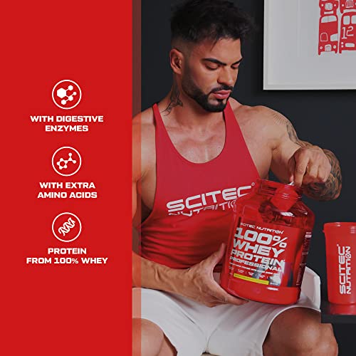 Scitec Nutrition 100% Whey Protein Professional – Enhanced with Extra Amino Acids & Digestive Enzymes – Gluten-Free – Palm Oil Free, 500 g, Pistachio-White Chocolate