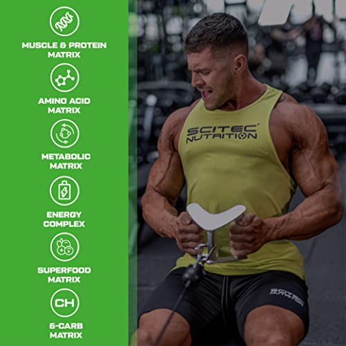 Scitec Nutrition Jumbo Protein Drink Powder with Carbohydrates, Creatine, L-Arginine, Betaine, BioPerine®, MCT Oil Powder, Added Amino Acids, 1,32 kg, Vanilla