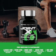 Scitec Nutrition Joint-X, Food Supplement Capsules with glucosamine sulfate, Gelatin, chondroitin Sulphate, msm and Vitamin C, 100 Capsules - Sense42 Beauty and Health