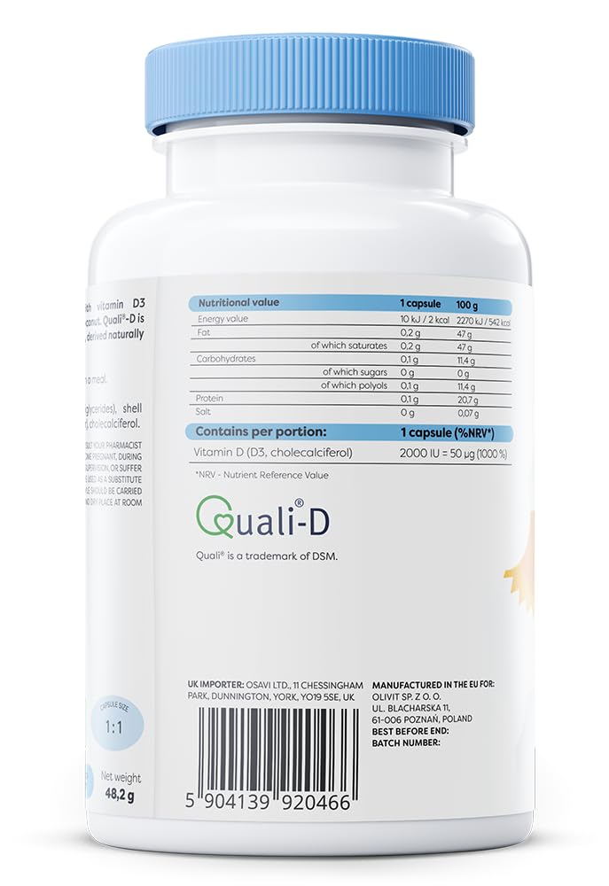 Osavi Vitamin D3 2000IU - 120 softgels