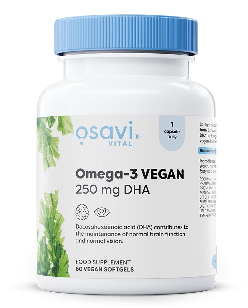 Osavi Omega-3 Vegan 250mg DHA - 60 vegan softgels