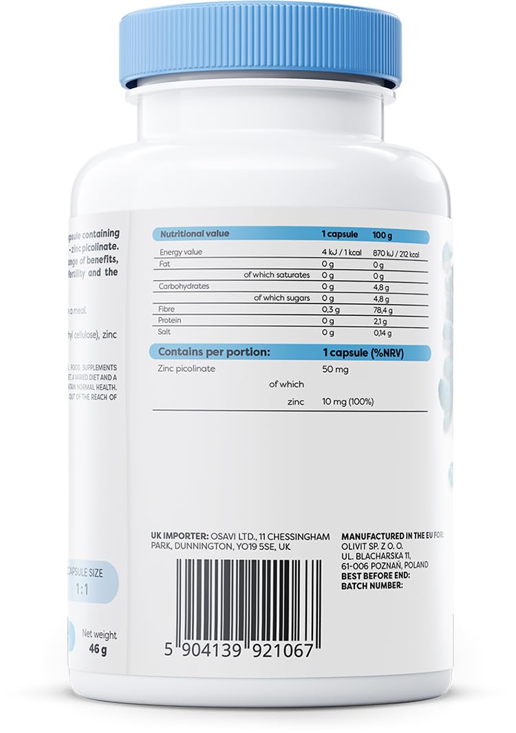 Osavi Zinc Picolinate 50mg - 120 Vegan Capsules