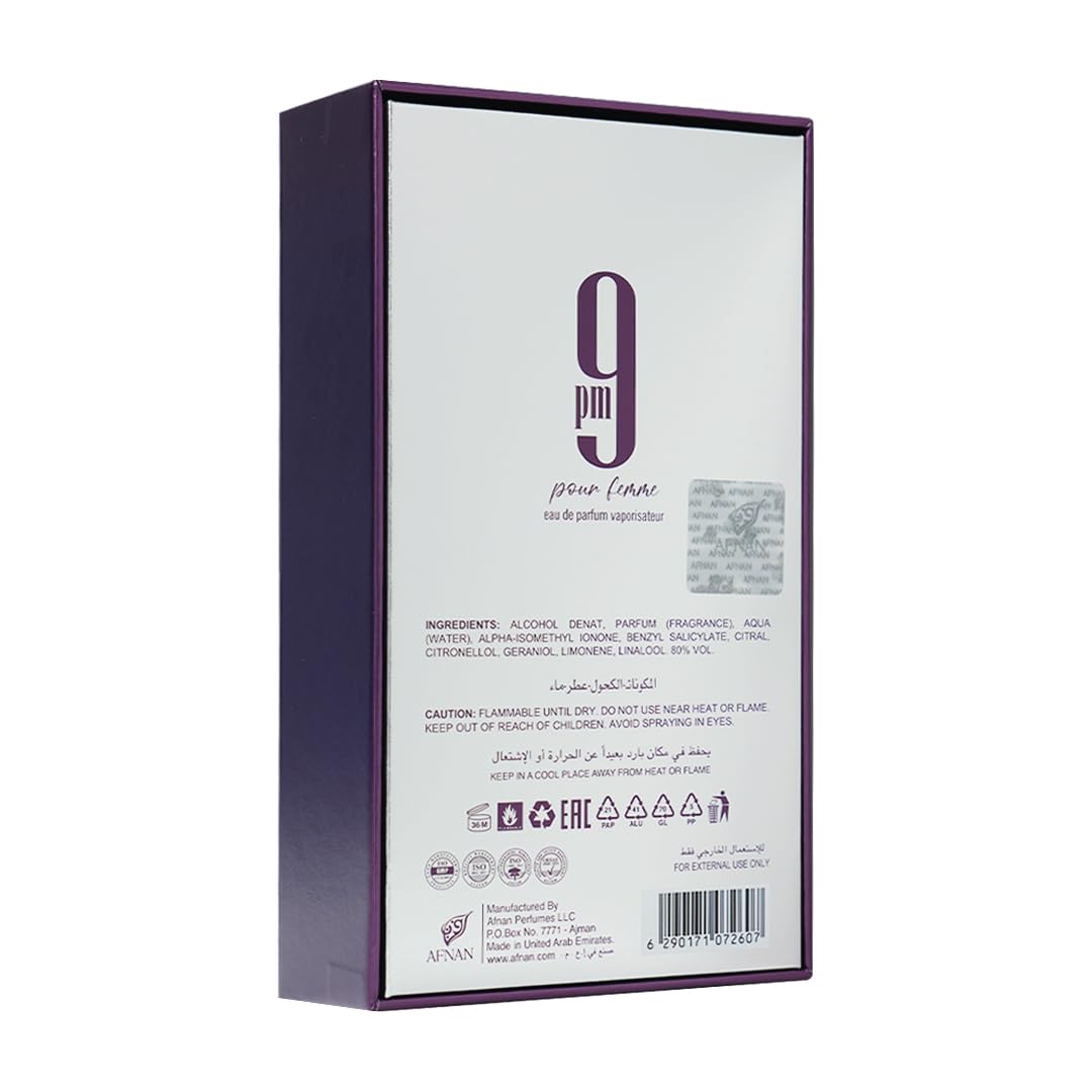 Afnan 9 PM Pour Femme Eau De Parfum, 100ml