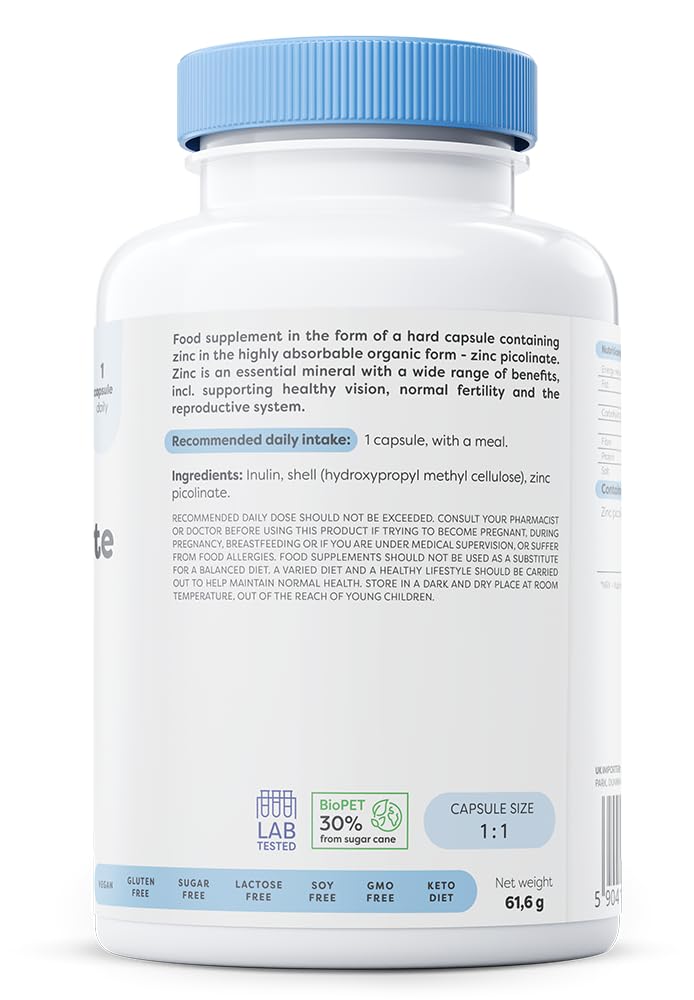 Osavi Zinc Picolinate 50mg - 180 vegan caps