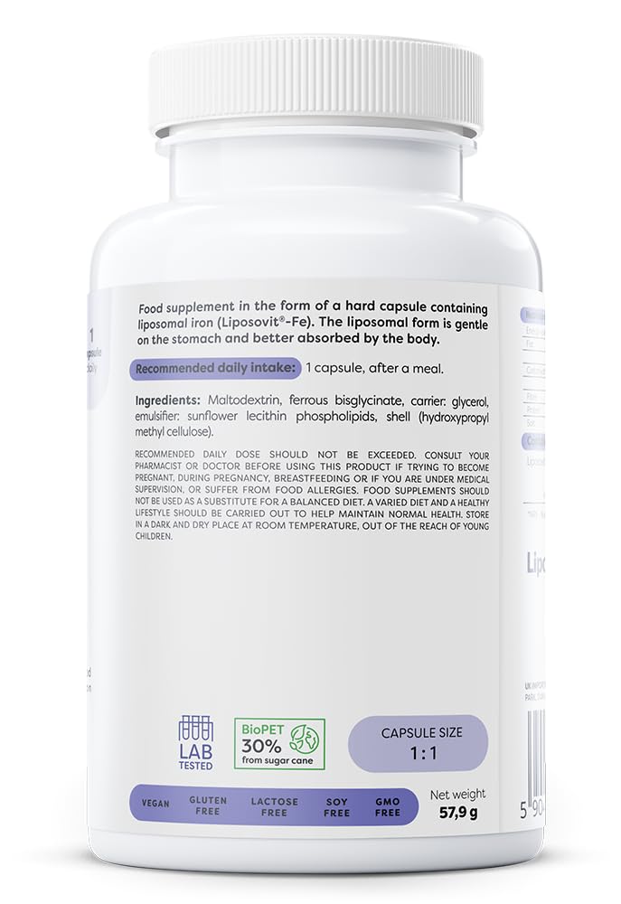 Osavi Liposomal Iron, 20mg - 120 Vegan caps