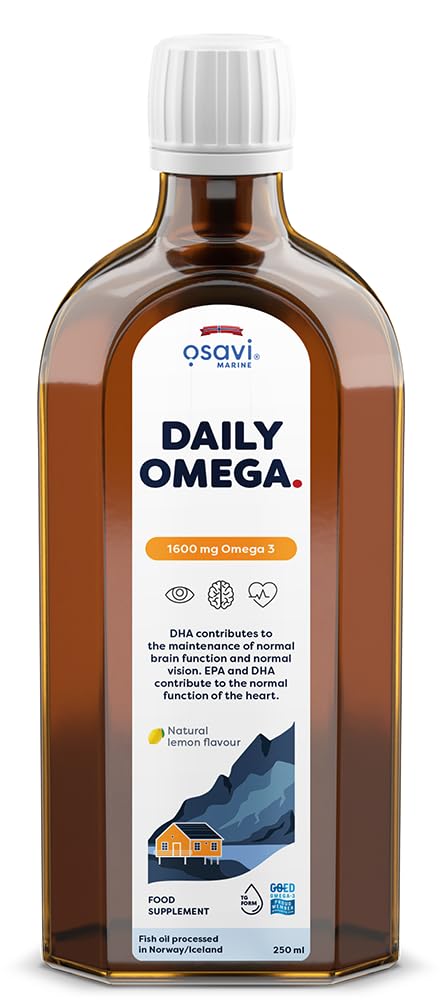 Osavi Daily Omega 1600mg Omega 3 (Natural Lemon) - 250 ml.