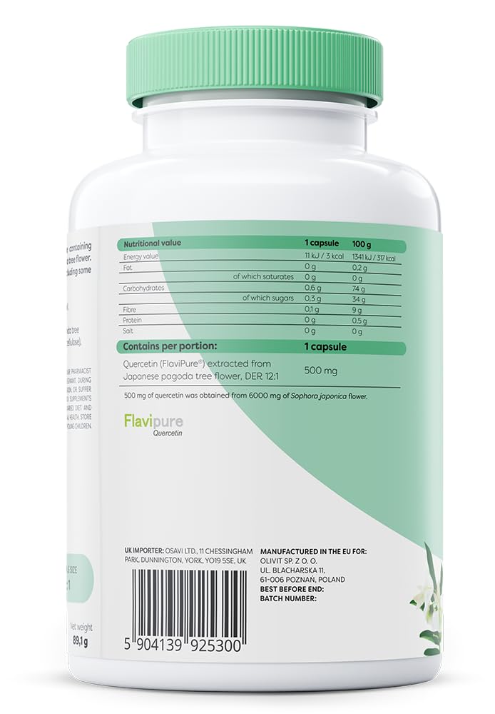Osavi Natural Quercetin, 500mg - 120 Vegan caps