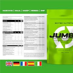 Scitec Nutrition Jumbo Protein Drink Powder with Carbohydrates, Creatine, L-Arginine, Betaine, BioPerine®, MCT Oil Powder, Added Amino Acids, 1,32 kg, Vanilla