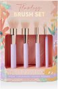 Sunkissed Flawless Brush Set 5 Pieces (This set contains: Blusher Brush Powder Brush Blending Brush Eyeshadow Brush Cosmetic Bag)