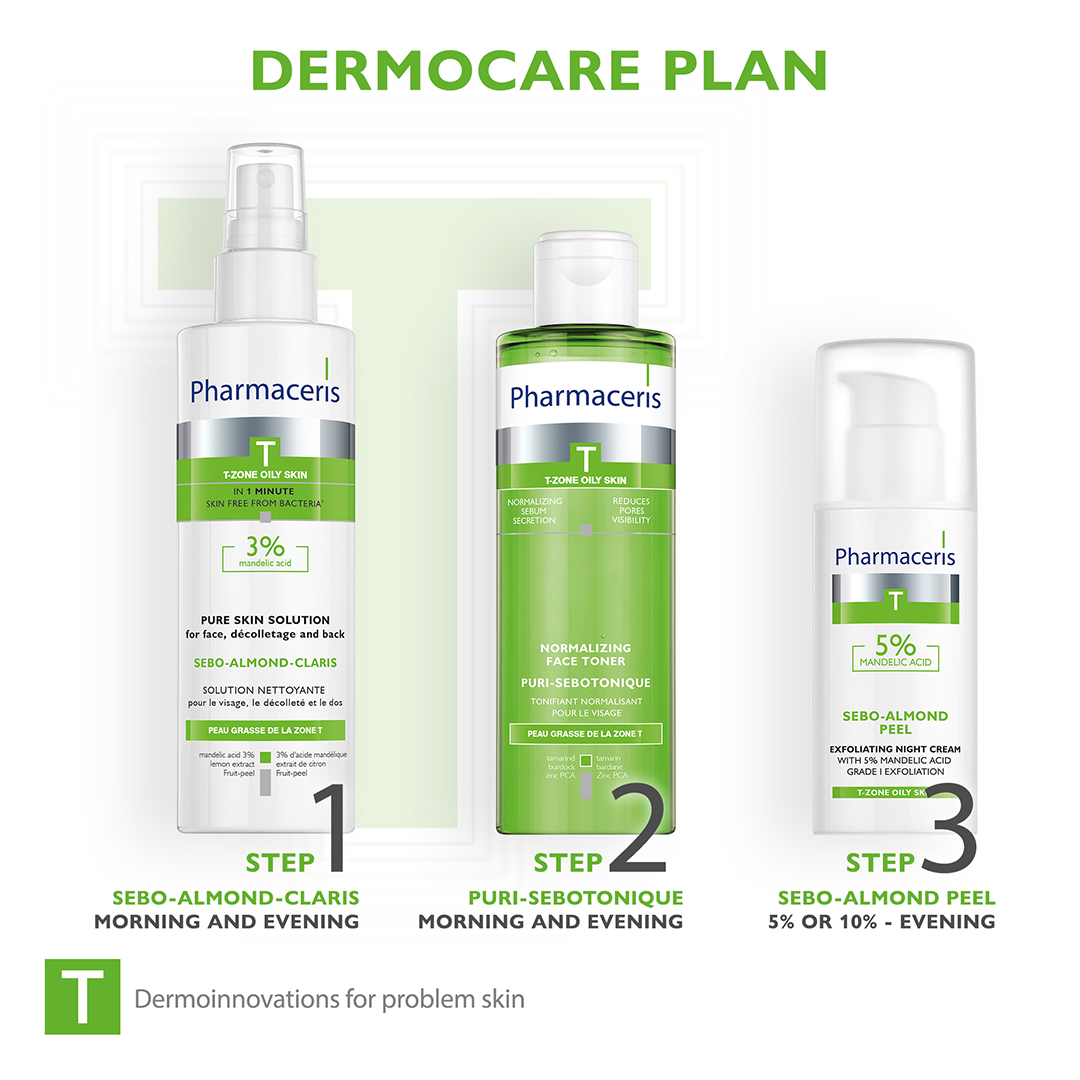 Pharmaceris T Sebo-Almond-Claris 3% Mandelic Acid Pure Skin Solution