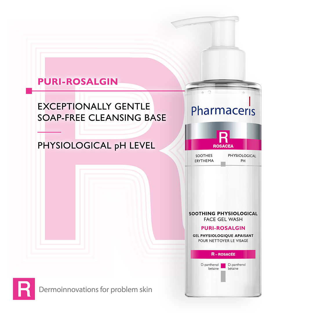 Pharmaceris R Puri-Rosalgin Soothing Physiological Face Gel Wash 190ml