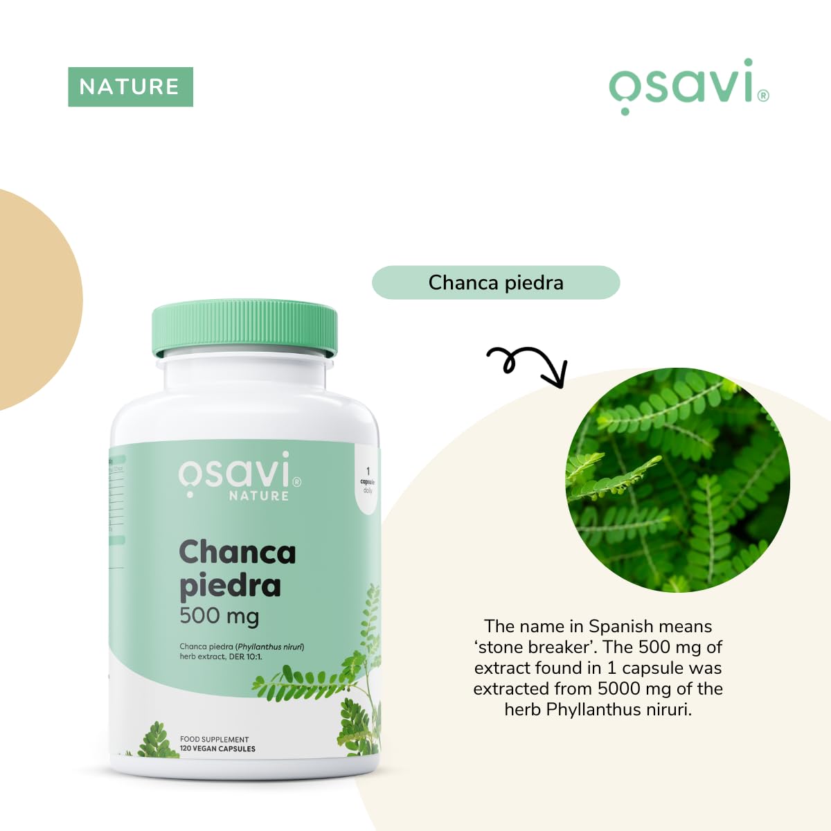 Osavi Chanca Piedra, 500mg - 120 Vegan caps