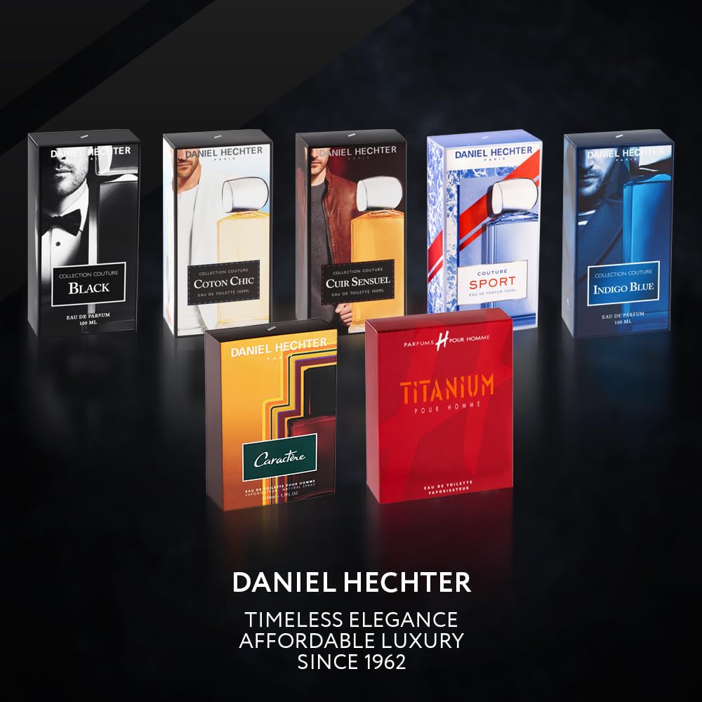 Daniel Hechter Collection Couture Black Eau de Parfum Spray Perfume for Men, 100 ml - Sense42 Beauty and Health