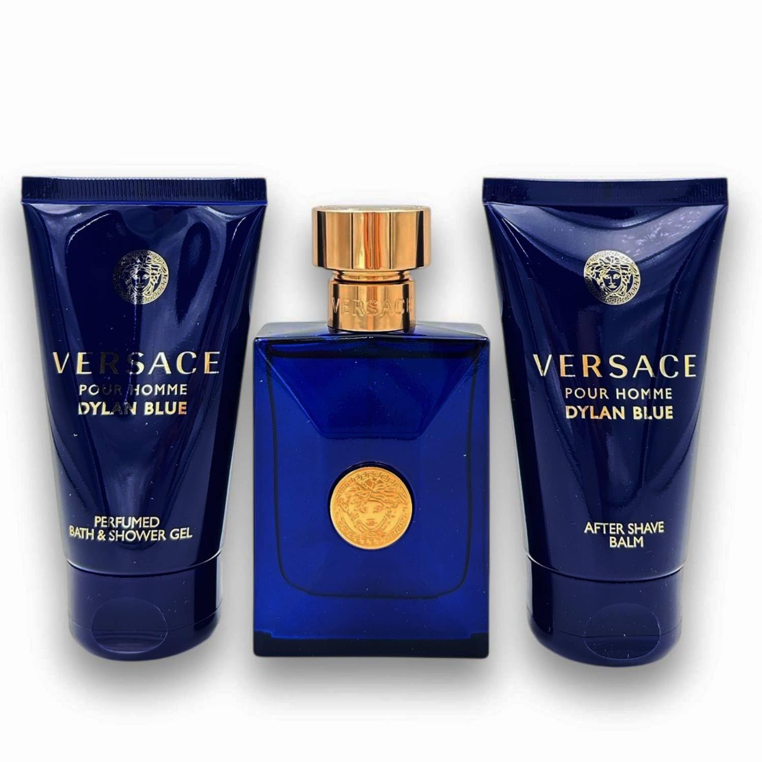 Versace Dylan Blue Eau de Toilette 50ml Gift Set 2024 (Contains 50ml EDT, 50ml Shower Gel and 50ml After Shave Balm) - Sense42 Beauty and Health