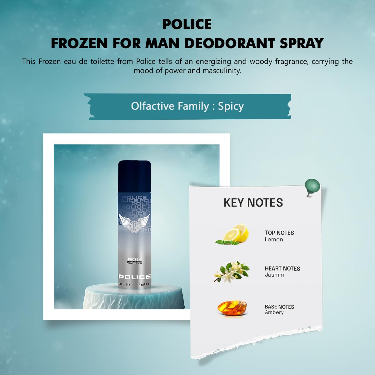 Police Frozen Deodorant Spray 200ml - Sense42 Beauty and Health