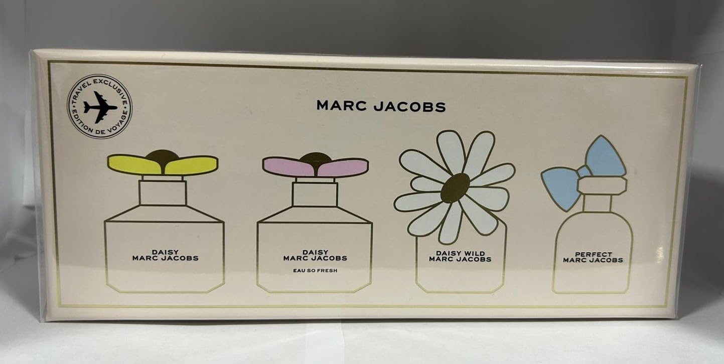 marc jacobs(w) mini set edt 2x4ml(daisy eau so fresh + daisy) + perfect edp 5ml+daisy wild edp 4ml (2025 version) - Sense42 Beauty and Health