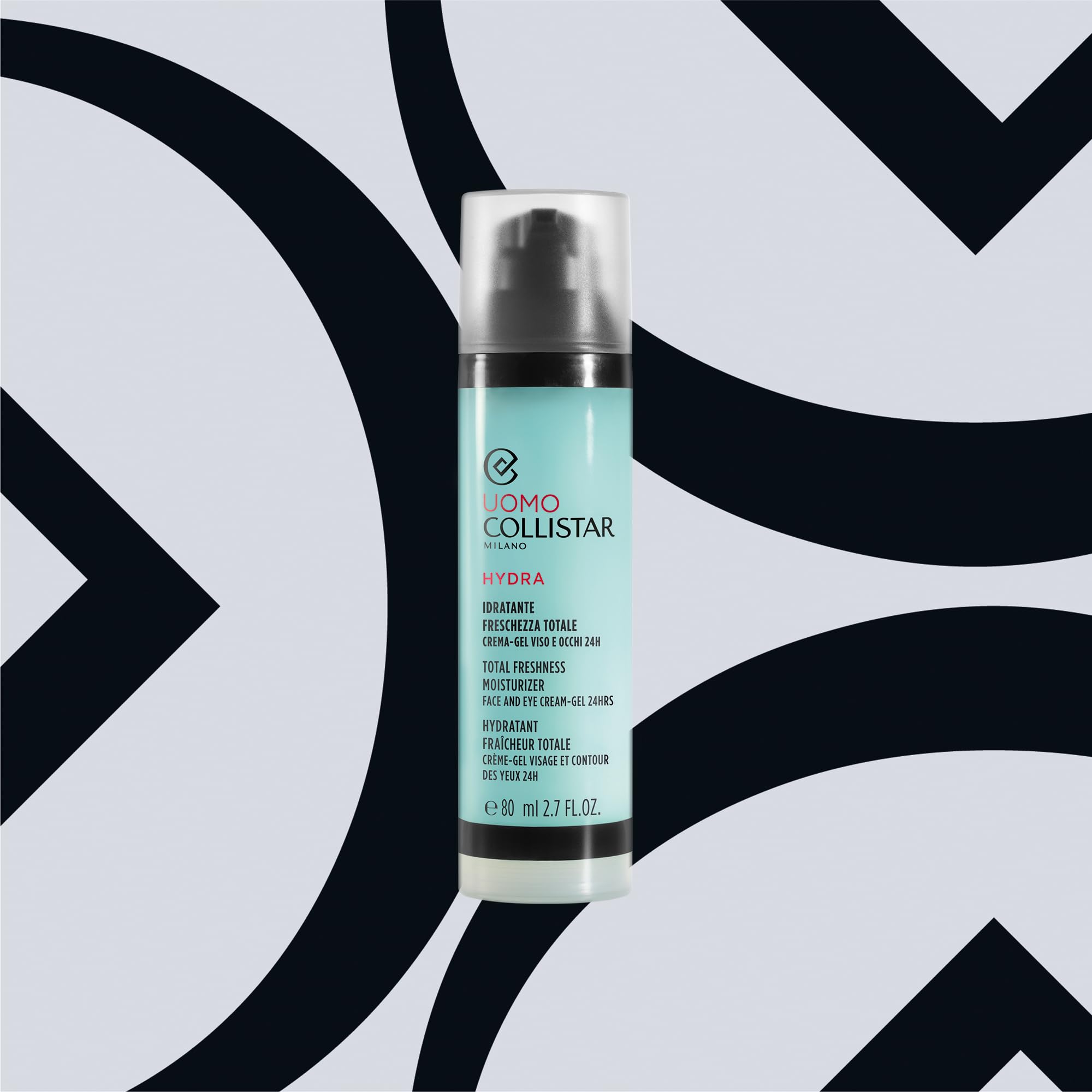 Collistar Hydra Uomo - Idratante Freschezza Totale Crema Gel Viso e Occhi, 80ml