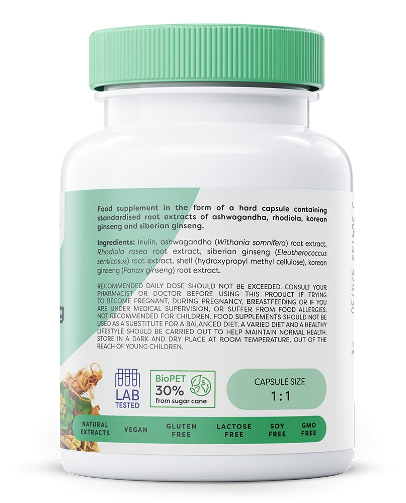 Osavi Ashwagandha + Rhodiola & Ginseng - 60 Vegan Capsules