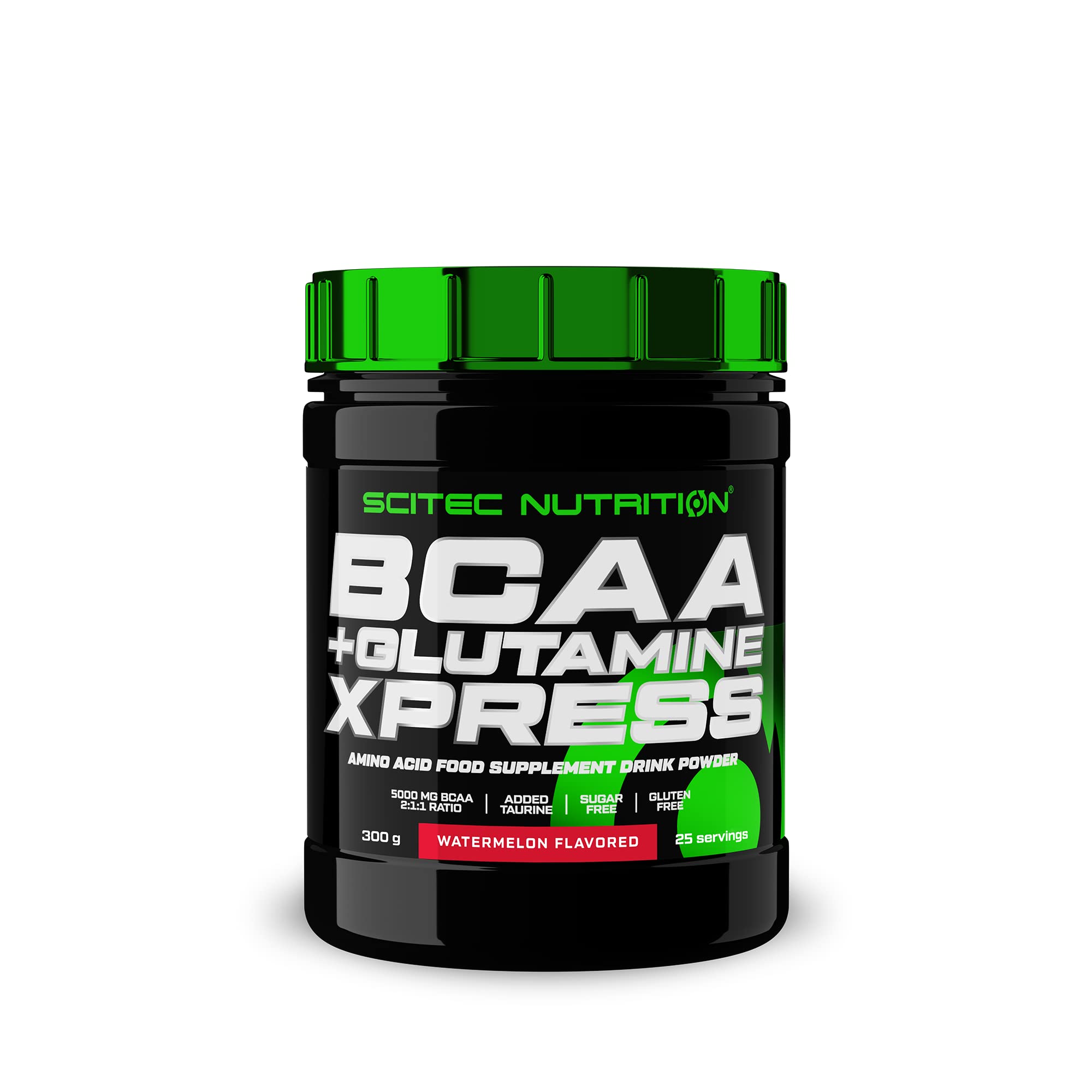 Scitec Nutrition BCAA + Glutamine Xpress – Essential Amino Acid Blend – with 5g 2:1:1 BCAAs – 5g Glutamine – Fortified with Taurine, 300 g, Watermelon - Sense42 Beauty and Health