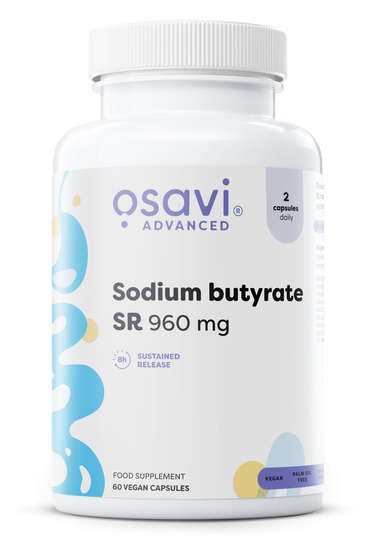 Osavi Sodium Butyrate SR, 960mg - 60 Vegan caps