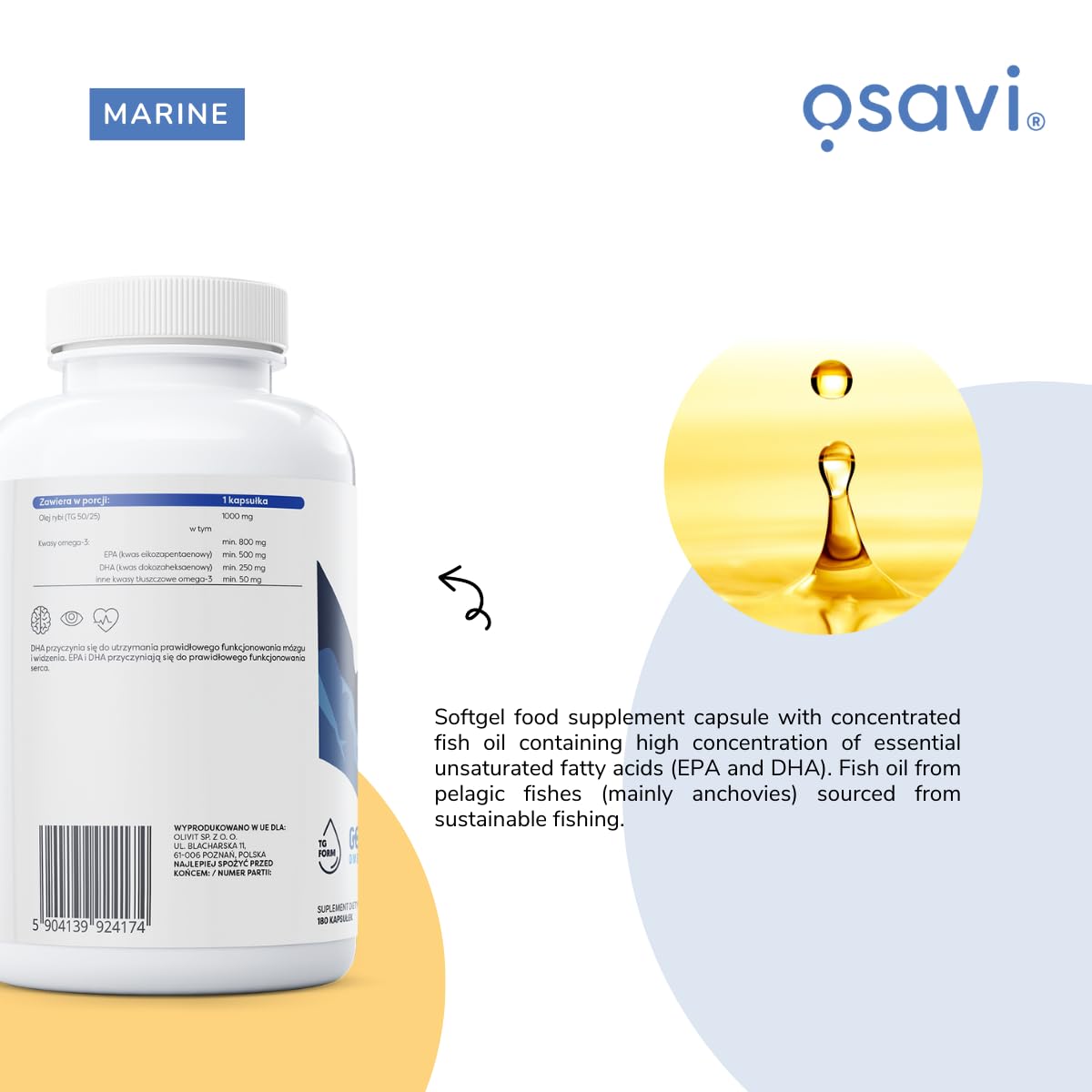 Osavi Super Strong Omega-3 500 EPA / 250 DHA - 60 Softgels