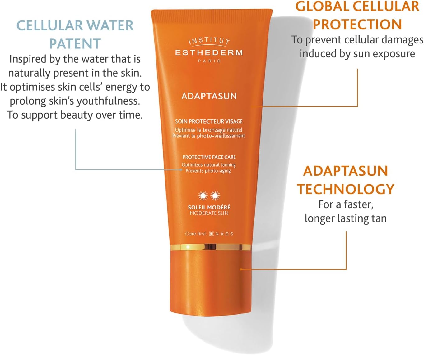 Institut Esthederm Adaptasun Protective Face Care - Moderate Sun 50ml - Sense42 Beauty and Health