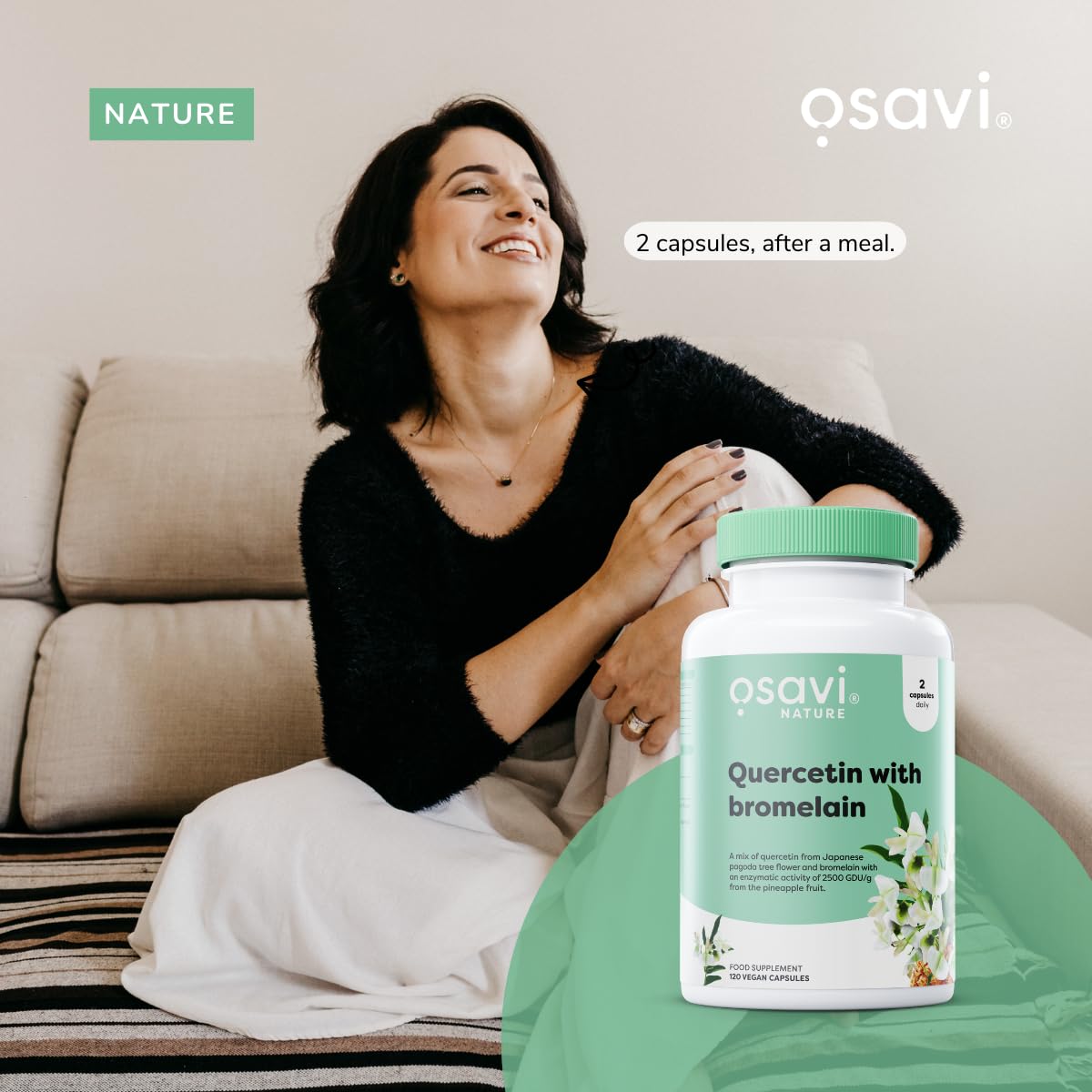 Osavi Quercetin with Bromelain – 60 Vegan Capsules