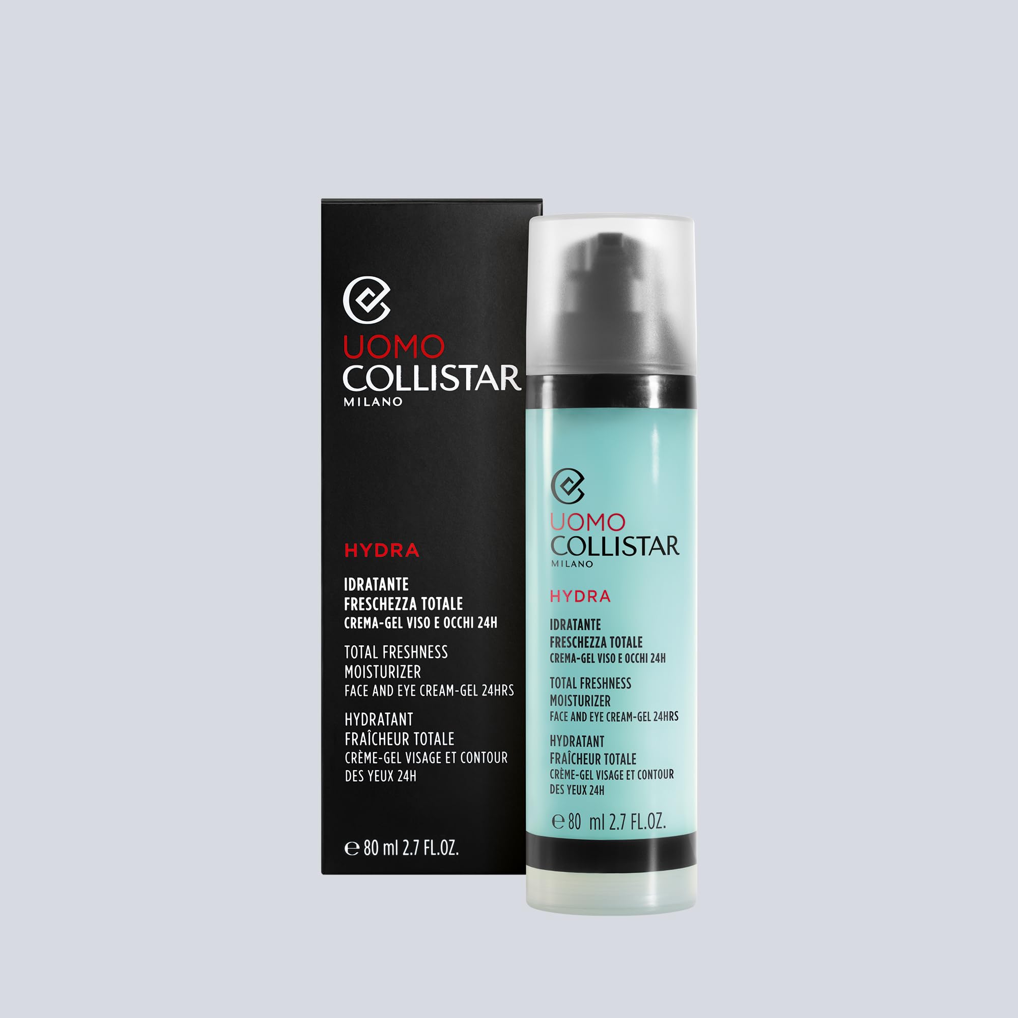 Collistar Hydra Uomo - Idratante Freschezza Totale Crema Gel Viso e Occhi, 80ml