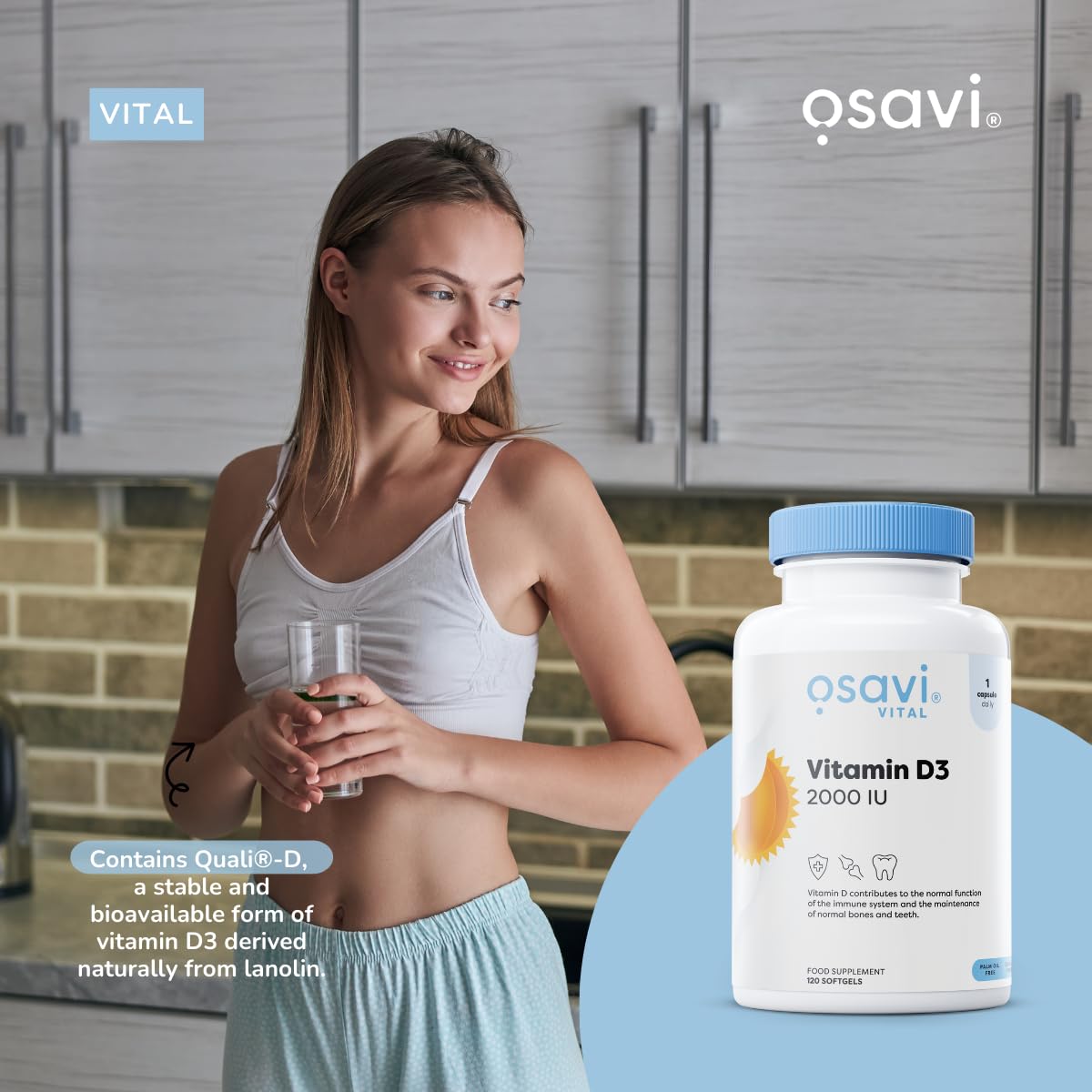 Osavi Vitamin D3 2000IU - 120 softgels