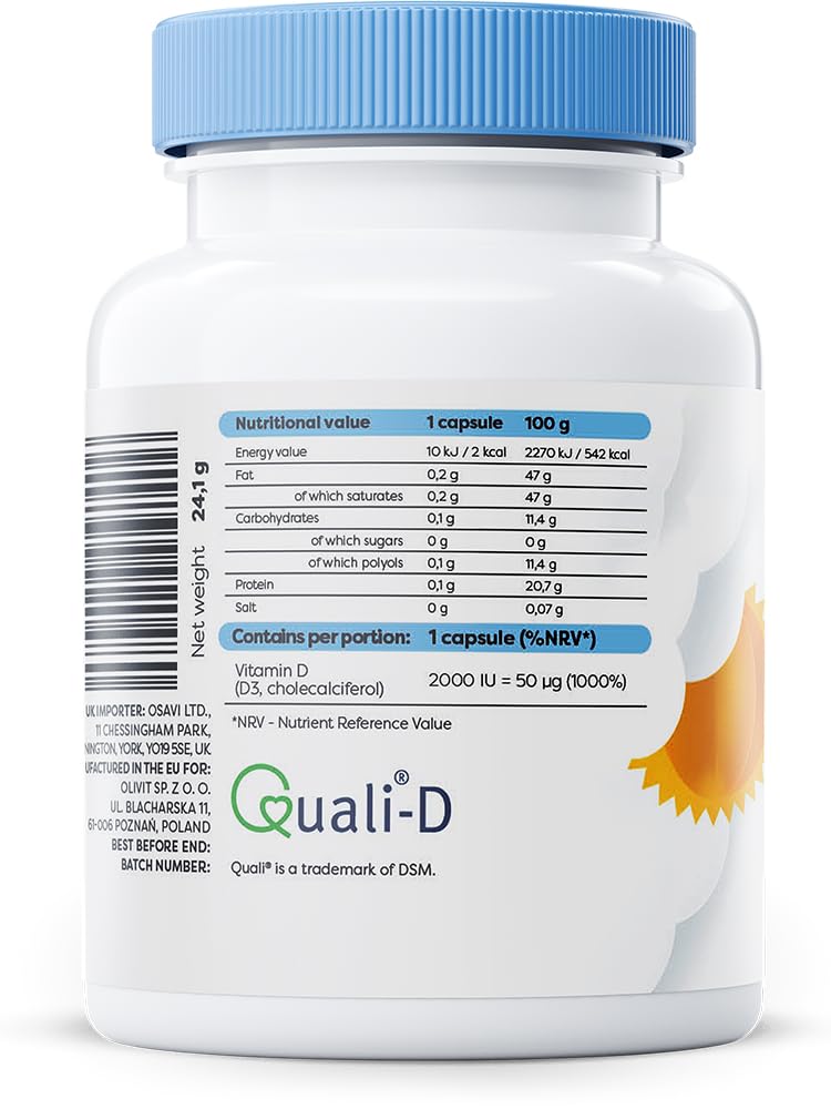 Osavi Vitamin D3 2000IU - 60 softgels