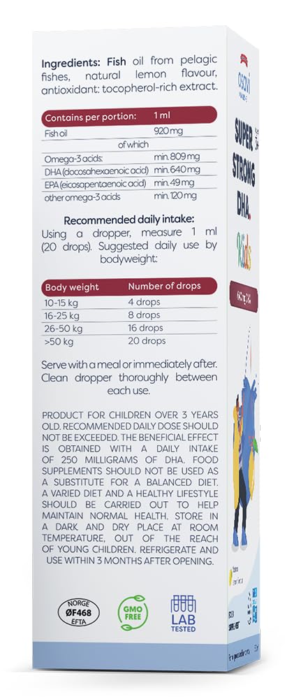 Osavi Super Strong DHA Kids 640mg DHA (Lemon) - 50 ml.